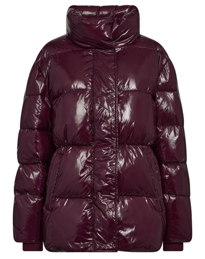 Co'Couture - Glossy CC Puffer Jakke - Plum